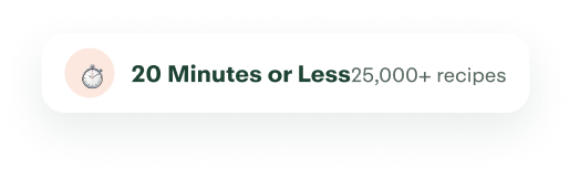 20 Minutes or Less — 25,000+ recipes