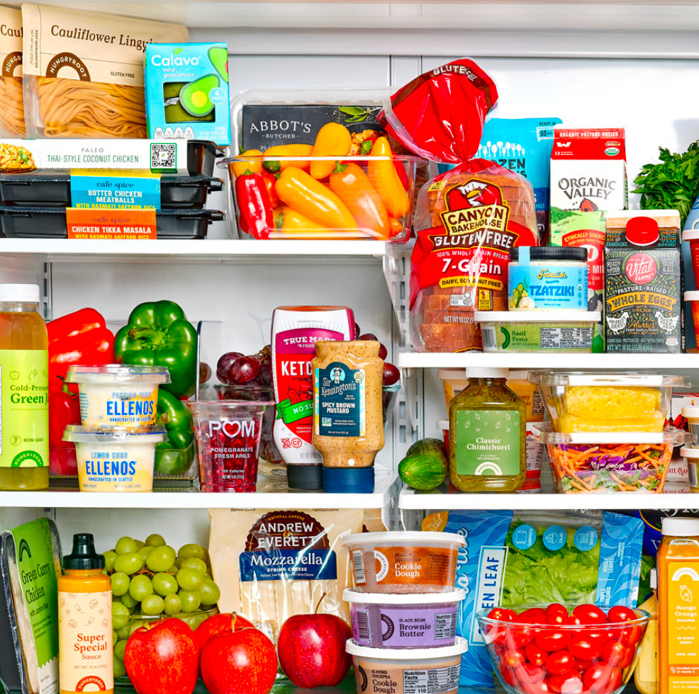 Healthy groceries and meals