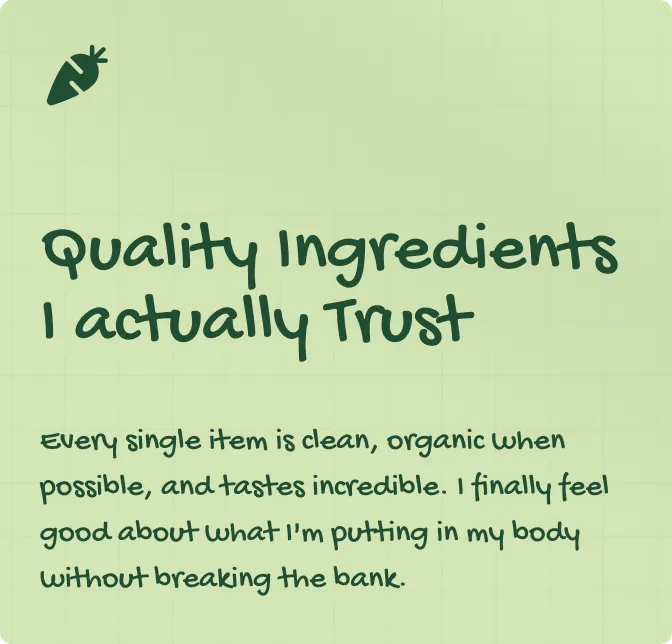 Quality Ingredients I Actually Trust