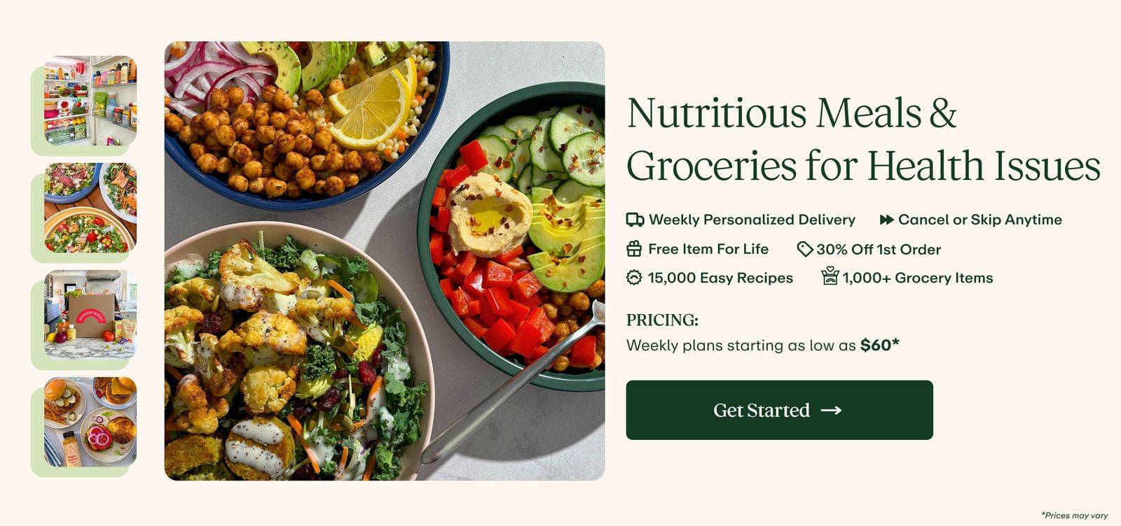 Hungryroot is a smarter and healthier way to eat - we are a subscription service that delivers fresh, high quality groceries and easy recipes right to your door every week. Everything is tailored to your preferences and your health + wellness needs. Think of us as a healthy eating personal assistant you never even knew you needed.