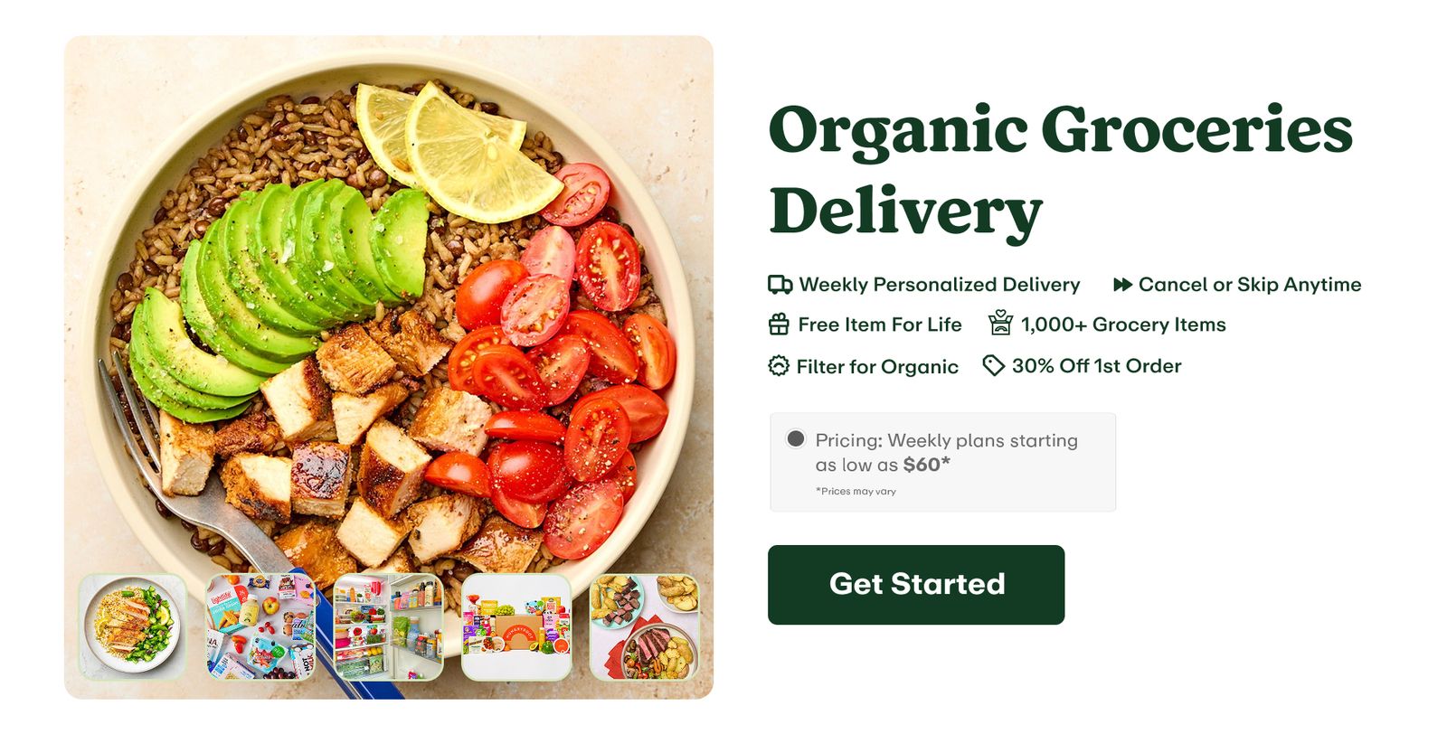 Hungryroot is a smarter and healthier way to eat - we are a subscription service that delivers fresh, high quality groceries and easy recipes right to your door every week. Everything is tailored to your preferences and your health + wellness needs. Think of us as a healthy eating personal assistant you never even knew you needed.