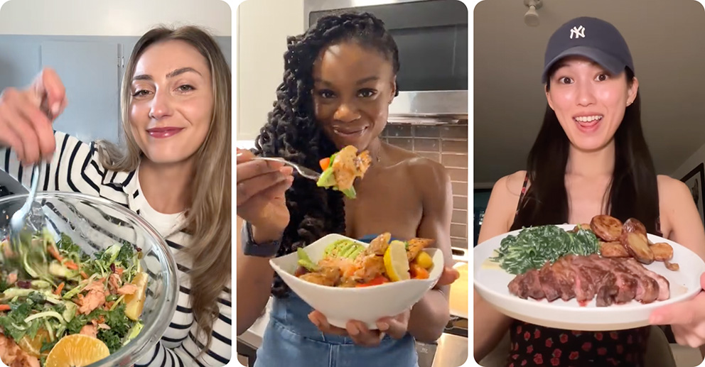 Happy customers with healthy meals - testimonials