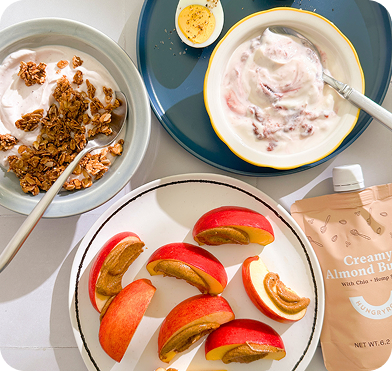 Fresh meal bowl with shrimp and greens