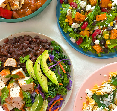 Green pesto pasta with fresh ingredients