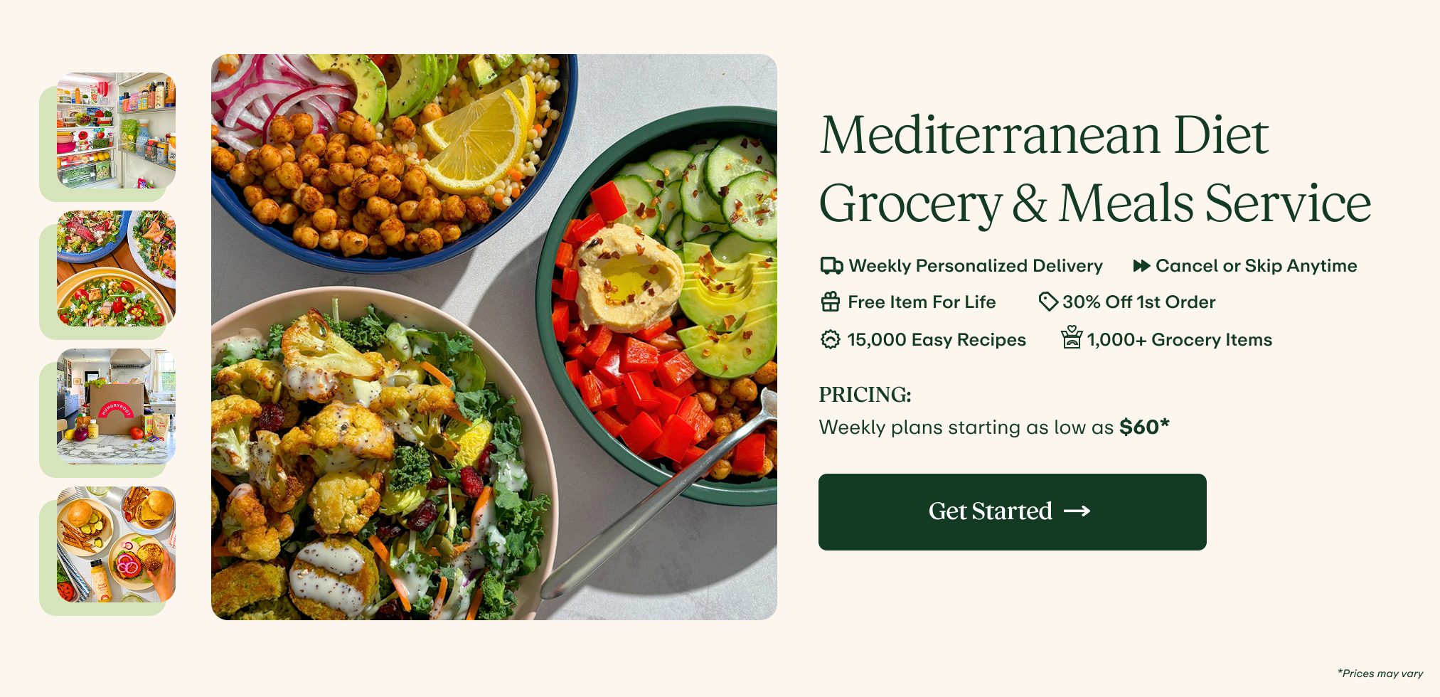 Hungryroot is a smarter and healthier way to eat - we are a subscription service that delivers fresh, high quality groceries and easy recipes right to your door every week. Everything is tailored to your preferences and your health + wellness needs. Think of us as a healthy eating personal assistant you never even knew you needed.