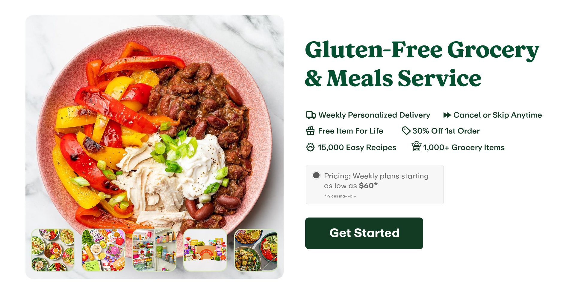 Hungryroot is a smarter and healthier way to eat - we are a subscription service that delivers fresh, high quality groceries and easy recipes right to your door every week. Everything is tailored to your preferences and your health + wellness needs. Think of us as a healthy eating personal assistant you never even knew you needed.