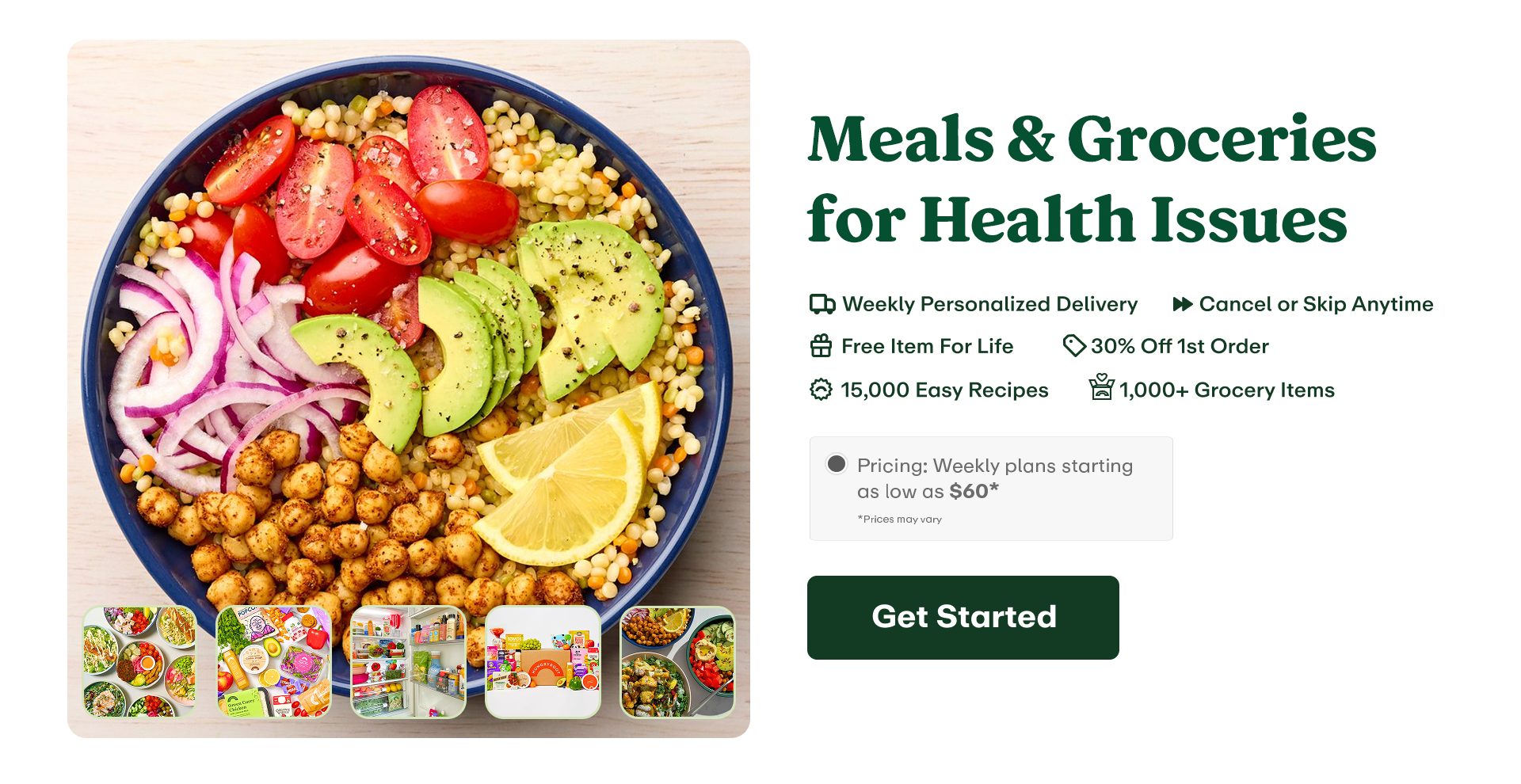 Hungryroot is a smarter and healthier way to eat - we are a subscription service that delivers fresh, high quality groceries and easy recipes right to your door every week. Everything is tailored to your preferences and your health + wellness needs. Think of us as a healthy eating personal assistant you never even knew you needed.